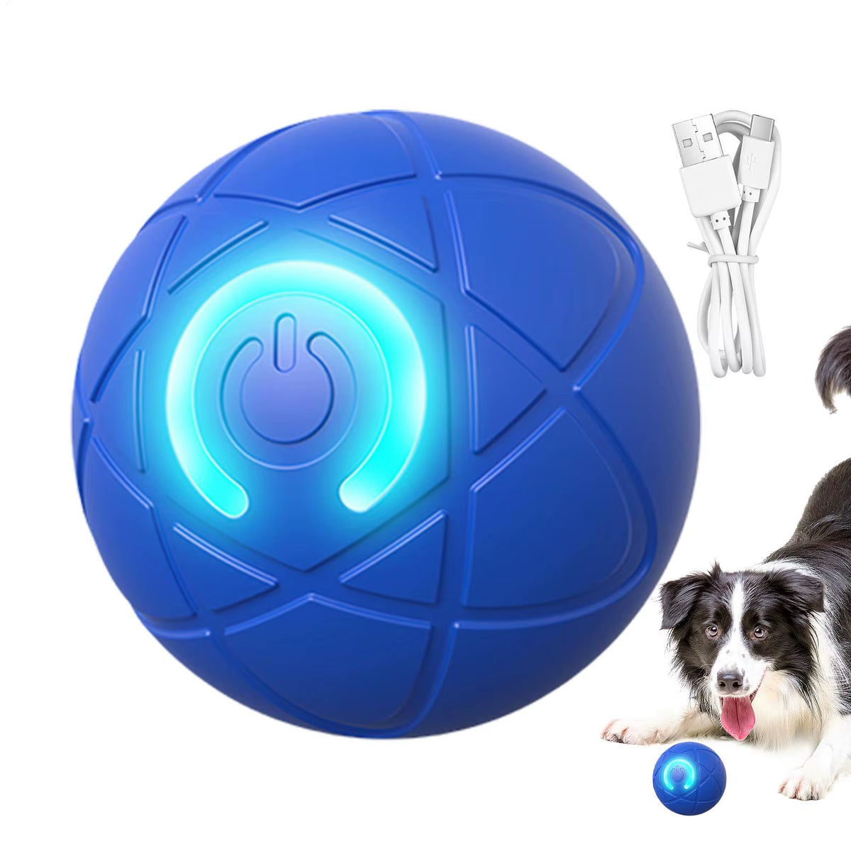Smart Interactive Dog Toys for Aggressive Chewers Self Moving Interactive Dog Ball Automatic Vibrating Toy